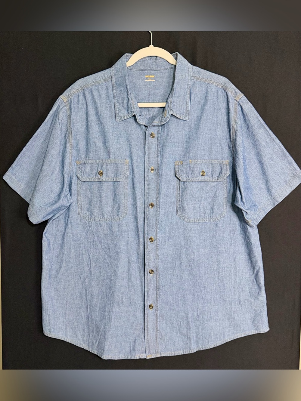 Brahma Light Blue Short Sleeve Denim Button-Up